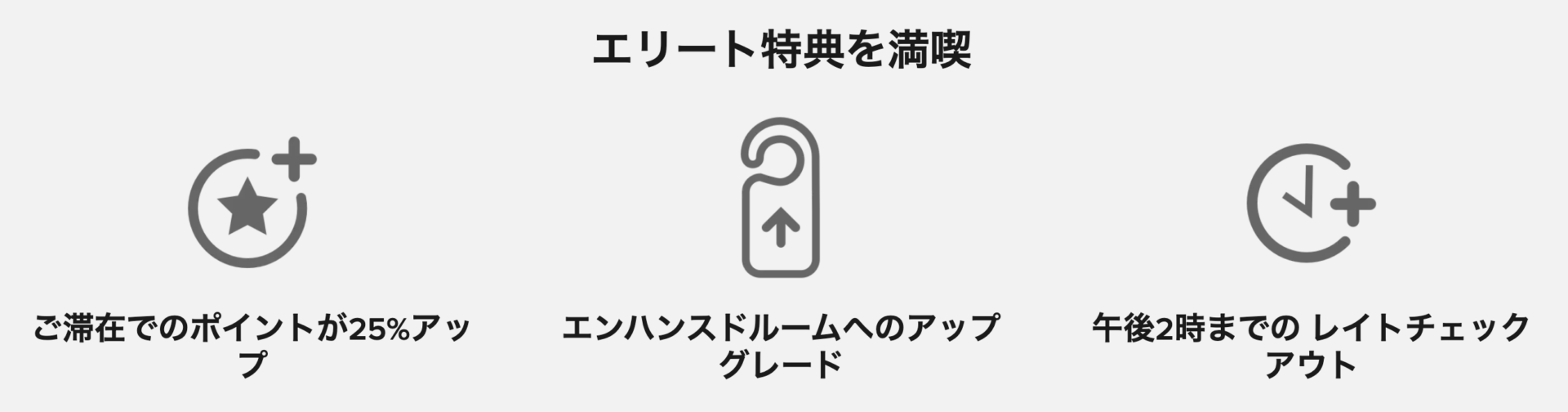 ゴールドエリート会員の特典