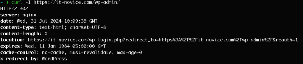 curlコマンドでリダイレクトを確認