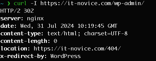 curlコマンドで404転送を確認