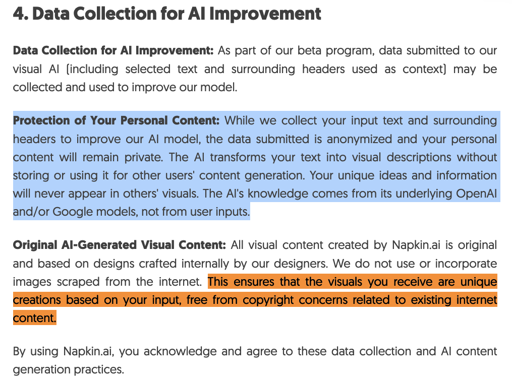 Napkin AI利用規約2